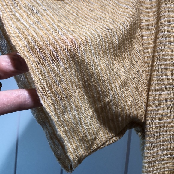 NWT Project Social T raw pocket semi sheer pinstripe v neck oversize XS - Picture 7 of 11